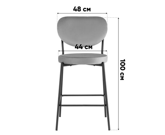 Стул полубарный Барбара NEW экокожа бежевая золотые ножки 2 шт., изображение 9 | Интернет магазин мебели и декора LifeDekor