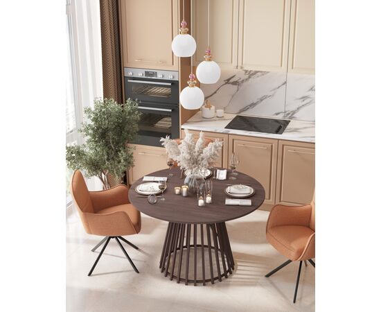 Стол обеденный Daphne 120*75 см орех, изображение 3 | Интернет магазин мебели и декора LifeDekor