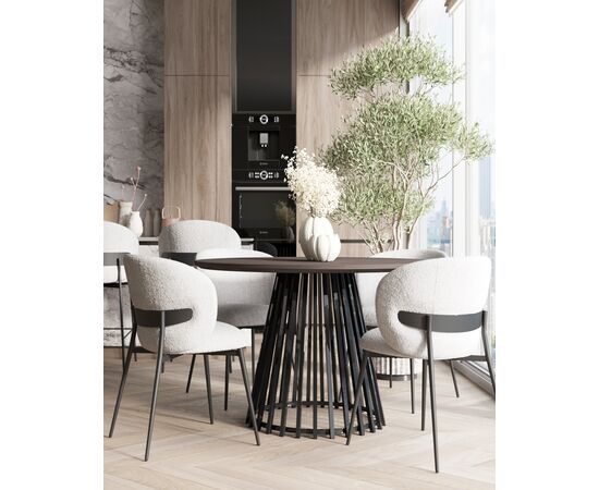 Стол обеденный Daphne 100*75 см темное дерево, изображение 4 | Интернет магазин мебели и декора LifeDekor