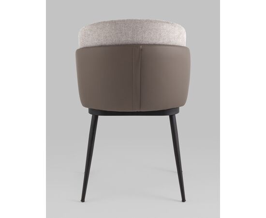 Стул Пенелопа рогожка серый с серой экокожей 2 шт., изображение 5 | Интернет магазин мебели и декора LifeDekor