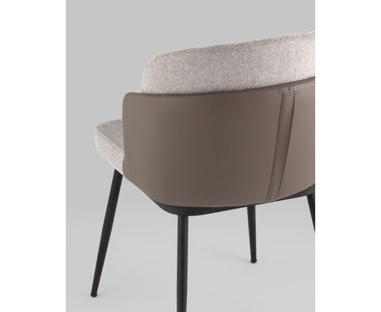 Стул Пенелопа рогожка серый с серой экокожей 2 шт., изображение 7 | Интернет магазин мебели и декора LifeDekor