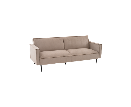 Диван прямой Кассель велюр рельефный бежевый | Интернет магазин мебели и декора LifeDekor