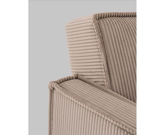 Диван прямой Кассель велюр рельефный бежевый, изображение 10 | Интернет магазин мебели и декора LifeDekor