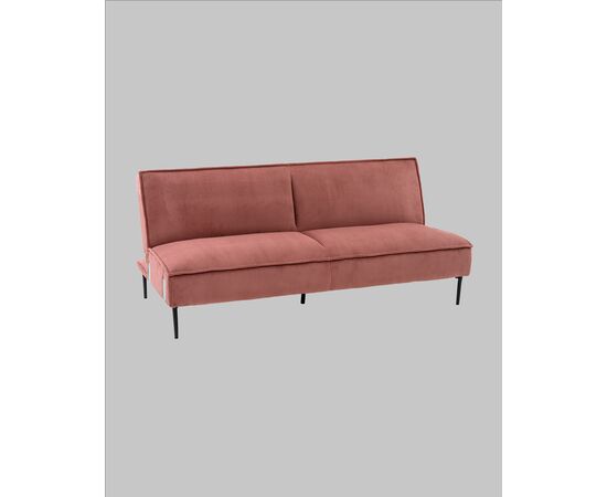 Диван прямой Кассель велюр рельефный коралловый, изображение 5 | Интернет магазин мебели и декора LifeDekor