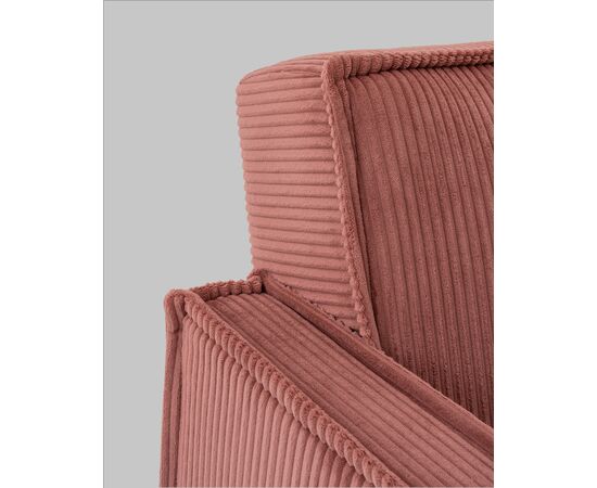 Диван прямой Кассель велюр рельефный коралловый, изображение 8 | Интернет магазин мебели и декора LifeDekor