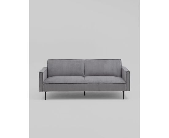 Диван прямой Кассель велюр рельефный светло-серый, изображение 3 | Интернет магазин мебели и декора LifeDekor