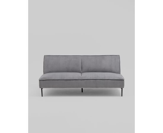 Диван прямой Кассель велюр рельефный светло-серый, изображение 5 | Интернет магазин мебели и декора LifeDekor