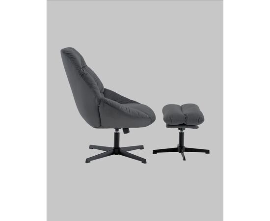 Кресло Оррелл серый с оттоманкой, изображение 4 | Интернет магазин мебели и декора LifeDekor