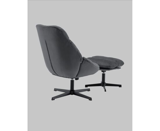 Кресло Оррелл серый с оттоманкой, изображение 5 | Интернет магазин мебели и декора LifeDekor