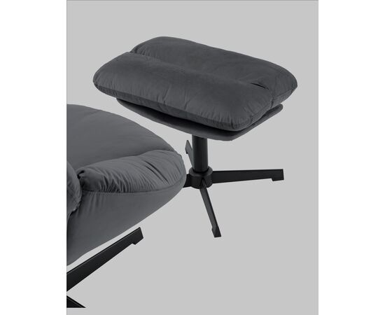 Кресло Оррелл серый с оттоманкой, изображение 7 | Интернет магазин мебели и декора LifeDekor