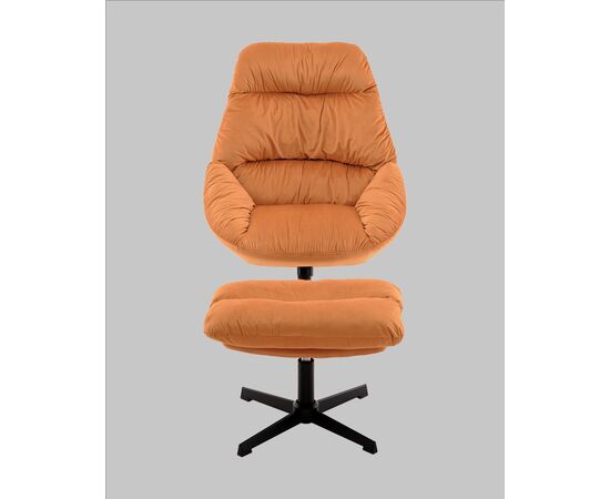 Кресло Оррелл терракотовый с оттоманкой, изображение 3 | Интернет магазин мебели и декора LifeDekor