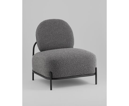 Кресло Стоун new ткань букле тёмно-серый, изображение 2 | Интернет магазин мебели и декора LifeDekor