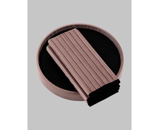 Пуф складной с ящиком Store Round пыльно-розовый, изображение 5 | Интернет магазин мебели и декора LifeDekor