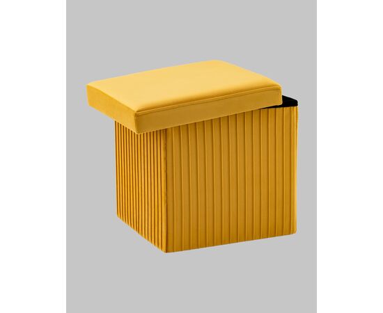 Пуф складной с ящиком Store Square жёлтый, изображение 4 | Интернет магазин мебели и декора LifeDekor