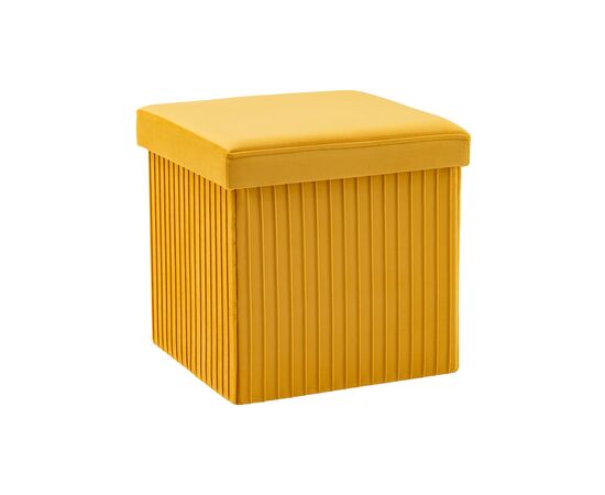 Пуф складной с ящиком Store Square жёлтый | Интернет магазин мебели и декора LifeDekor