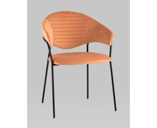 Стул Алексис велюр оранжевый 2 шт, изображение 2 | Интернет магазин мебели и декора LifeDekor