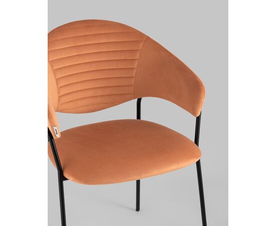 Стул Алексис велюр оранжевый 2 шт, изображение 8 | Интернет магазин мебели и декора LifeDekor