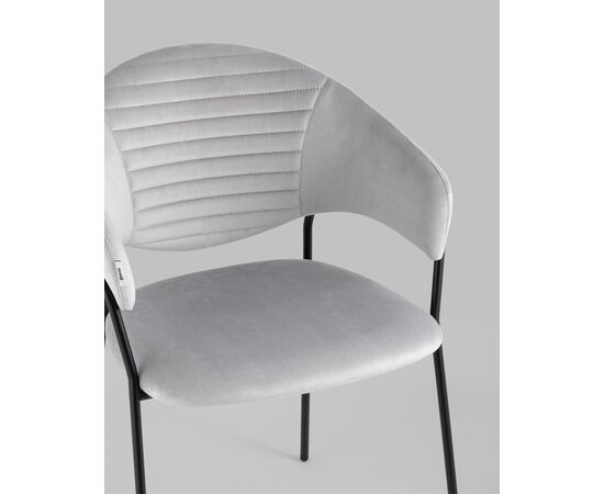 Стул Алексис велюр серый 2 шт, изображение 8 | Интернет магазин мебели и декора LifeDekor