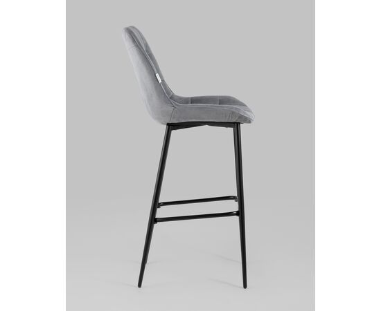 Стул барный Флекс велюр серый 2 шт, изображение 4 | Интернет магазин мебели и декора LifeDekor