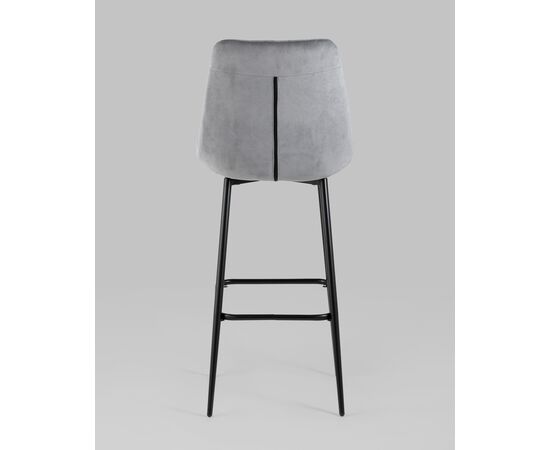 Стул барный Флекс велюр серый 2 шт, изображение 5 | Интернет магазин мебели и декора LifeDekor