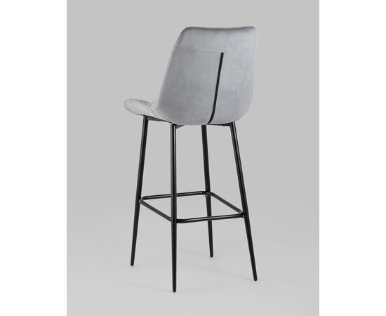 Стул барный Флекс велюр серый 2 шт, изображение 6 | Интернет магазин мебели и декора LifeDekor