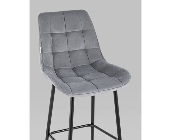 Стул барный Флекс велюр серый 2 шт, изображение 8 | Интернет магазин мебели и декора LifeDekor