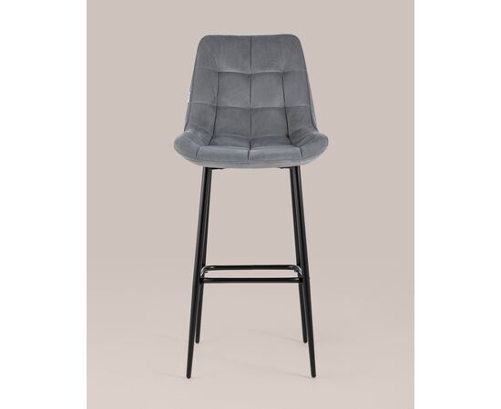 Стул барный Флекс велюр серый 2 шт, изображение 3 | Интернет магазин мебели и декора LifeDekor