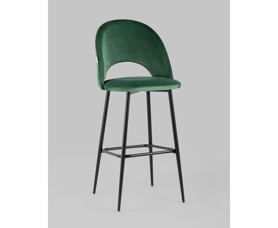 Стул барный Меган велюр зеленый 2 шт, изображение 2 | Интернет магазин мебели и декора LifeDekor
