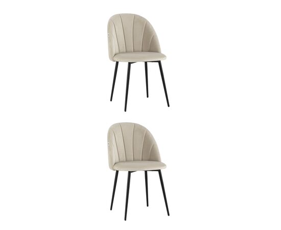 Стул Логан NEW велюр бежевый 2 шт | Интернет магазин мебели и декора LifeDekor