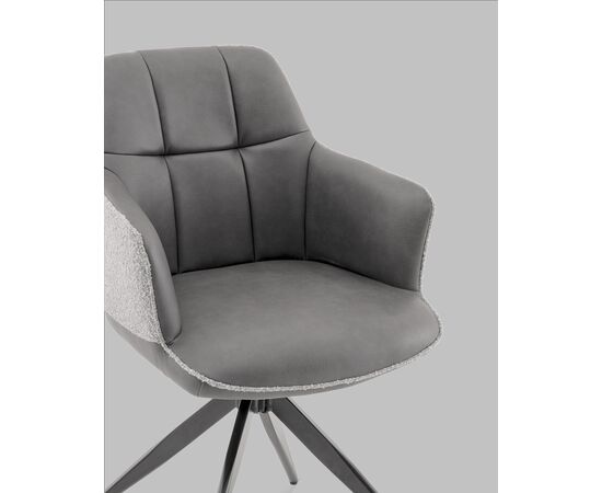 Стул обеденный Naya серый экокожа букле, изображение 8 | Интернет магазин мебели и декора LifeDekor