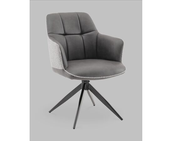 Стул обеденный Naya серый экокожа букле, изображение 2 | Интернет магазин мебели и декора LifeDekor