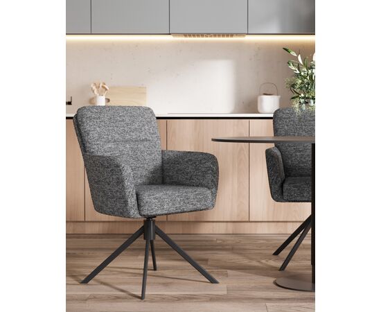 Стул обеденный Rue темно-серый, изображение 4 | Интернет магазин мебели и декора LifeDekor