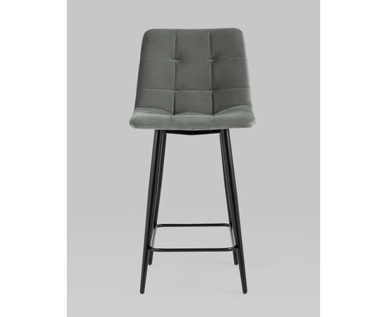 Стул полубарный Джанго велюр серый 2 шт., изображение 3 | Интернет магазин мебели и декора LifeDekor