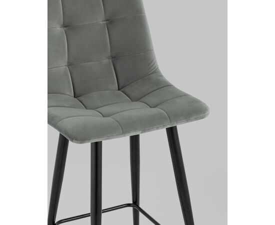 Стул полубарный Джанго велюр серый 2 шт., изображение 8 | Интернет магазин мебели и декора LifeDekor