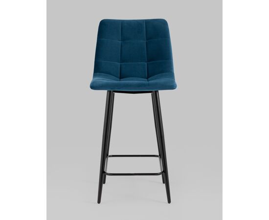 Стул полубарный Джанго велюр синий 2 шт., изображение 3 | Интернет магазин мебели и декора LifeDekor