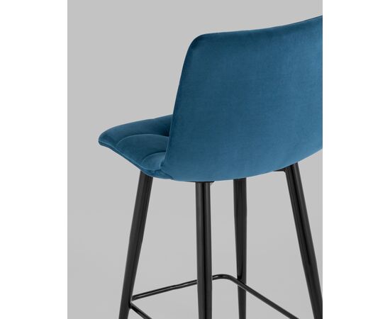 Стул полубарный Джанго велюр синий 2 шт., изображение 7 | Интернет магазин мебели и декора LifeDekor
