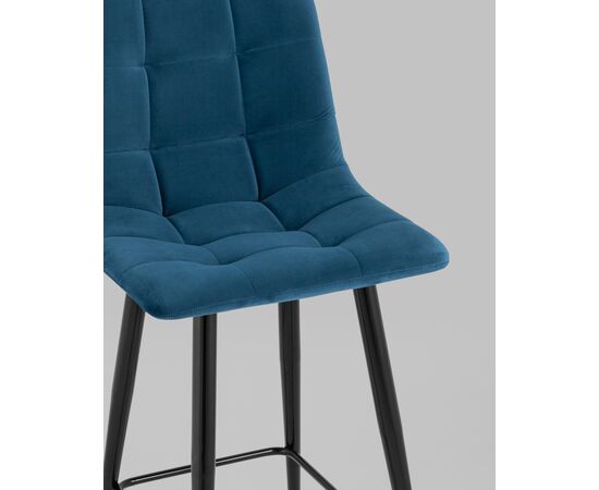 Стул полубарный Джанго велюр синий 2 шт., изображение 8 | Интернет магазин мебели и декора LifeDekor