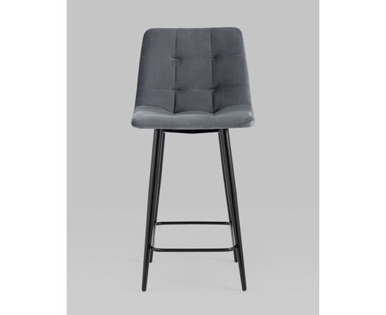 Стул полубарный Джанго велюр тёмно-серый 2 шт., изображение 3 | Интернет магазин мебели и декора LifeDekor