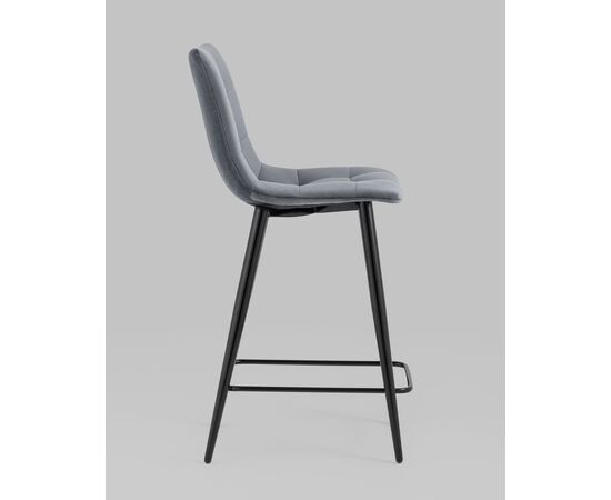 Стул полубарный Джанго велюр тёмно-серый 2 шт., изображение 4 | Интернет магазин мебели и декора LifeDekor