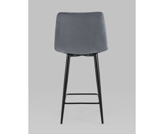 Стул полубарный Джанго велюр тёмно-серый 2 шт., изображение 5 | Интернет магазин мебели и декора LifeDekor