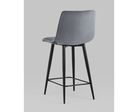 Стул полубарный Джанго велюр тёмно-серый 2 шт., изображение 6 | Интернет магазин мебели и декора LifeDekor