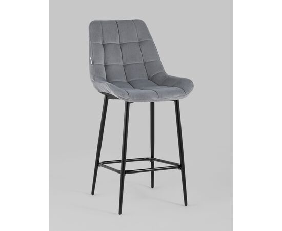Стул полубарный Флекс велюр велютто серый 2 шт., изображение 2 | Интернет магазин мебели и декора LifeDekor