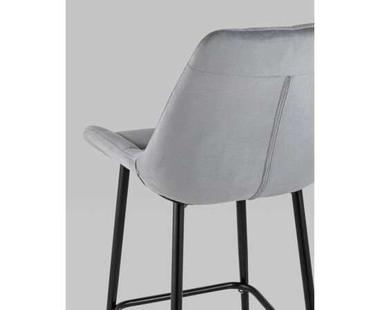 Стул полубарный Флекс велюр велютто серый 2 шт., изображение 7 | Интернет магазин мебели и декора LifeDekor