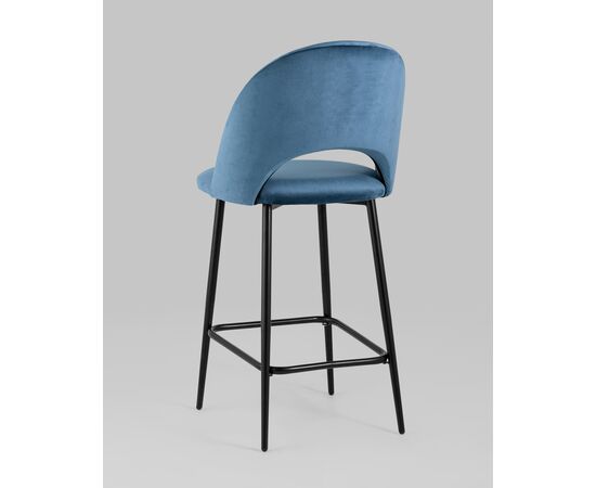 Стул полубарный Меган велюр пыльно-синий 2 шт., изображение 6 | Интернет магазин мебели и декора LifeDekor