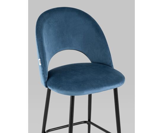 Стул полубарный Меган велюр пыльно-синий 2 шт., изображение 8 | Интернет магазин мебели и декора LifeDekor