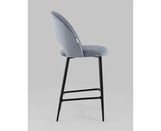 Стул полубарный Меган велюр серый 2 шт., изображение 4 | Интернет магазин мебели и декора LifeDekor