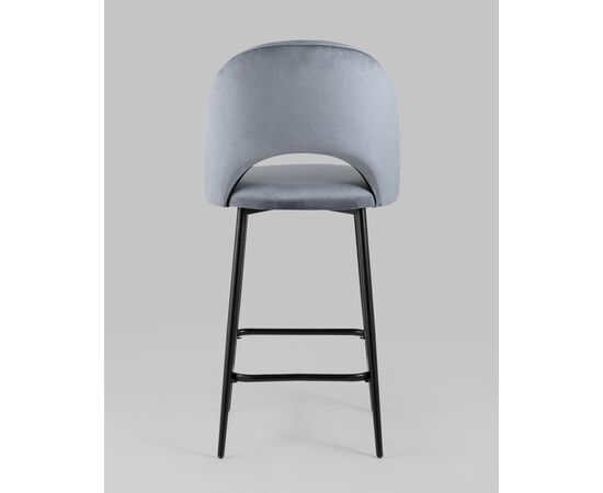 Стул полубарный Меган велюр серый 2 шт., изображение 5 | Интернет магазин мебели и декора LifeDekor