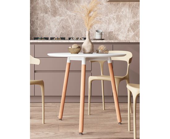 Стол круглый EAMES DST NEW D80 белый, изображение 9 | Интернет магазин мебели и декора LifeDekor