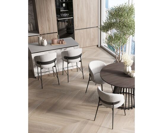 Стул полубарный Блейз букле светло-серый, изображение 4 | Интернет магазин мебели и декора LifeDekor