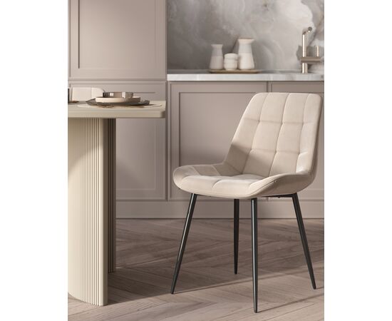 Стул Флекс N велюр бежевый, изображение 3 | Интернет магазин мебели и декора LifeDekor